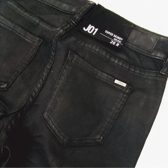 Armani Exchange J01 Black Super Skinny Jeans, size 26 - Picture 5 of 11